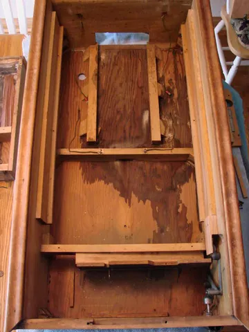 Inside Cabinet - Drain Board Removed*