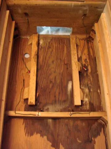Inside Cabinet - Battery Drawer Removed*