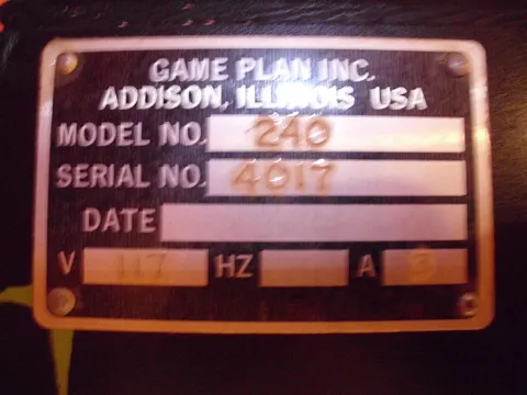 Manufacturer Plate*
