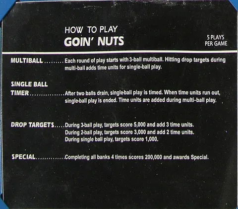 Instruction Card - 5 Ball