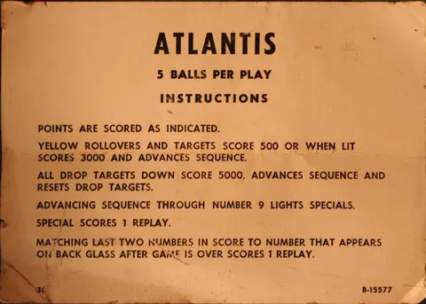 Instruction Card - 5 Ball Play