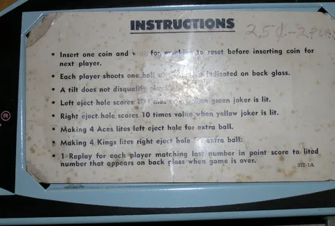 Instruction Card - Replay Mode*