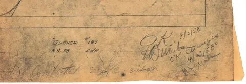 Signatures on Tool Room Drawing - Blueprint Copy*