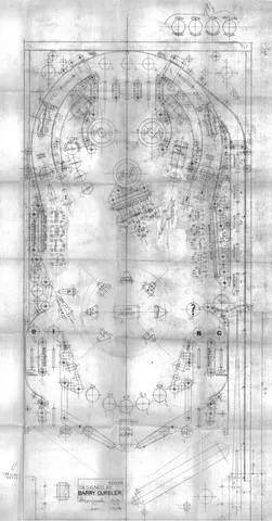 Original Playfield Drawing for "Poker Night"