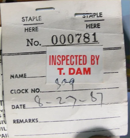 Serial Number Tag*