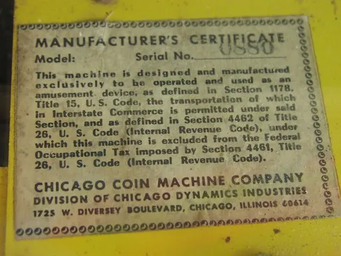 Mfg Certificate