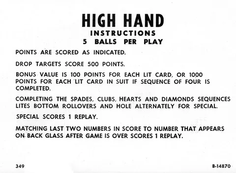 Instruction Card
