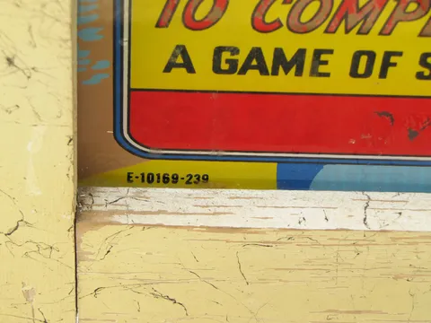 Sample Game - Backglass - Model Number*