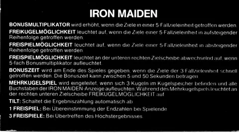 German Instruction Card