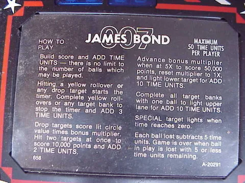 English Instruction Card