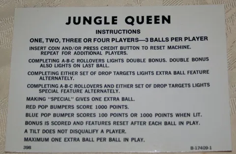 Instruction Card - 3 Balls