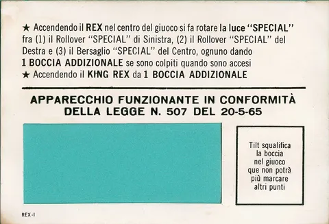 Italian Instruction Card*