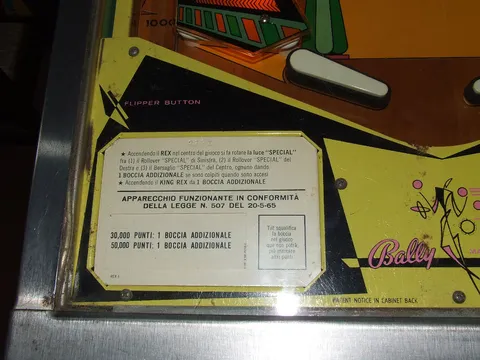 Early Production - Italian Instruction Card*
