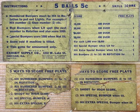 Instruction and Score Cards