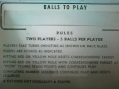 Instruction Card - 5 Balls*