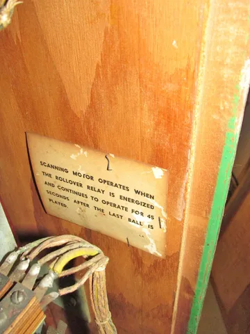 Inside Backbox - Notice to Operator*