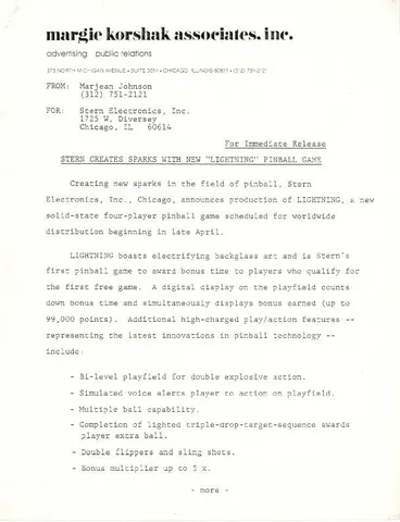 Press Release, Page 1