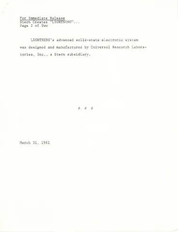 Press Release, Page 2