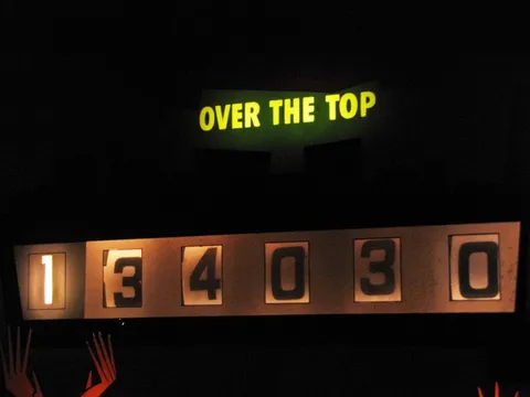 Backglass Detail - Over The Top - 199,990 Points Exceeded
