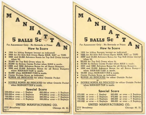 Instruction and Score Cards*