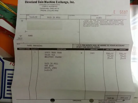 1978 Invoice*