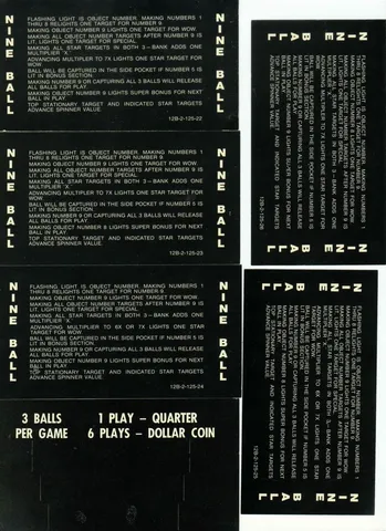 Instruction Cards