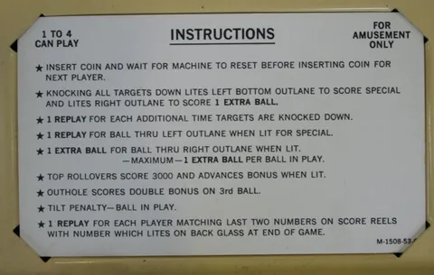 Instruction Card