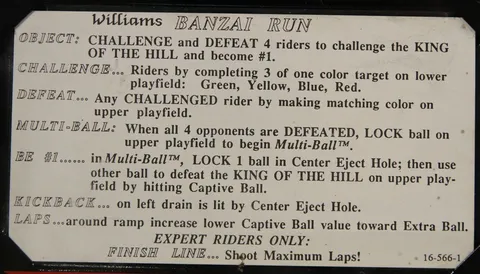 Instruction Card
