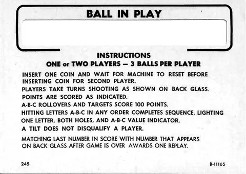 Instruction Card - 3 Balls