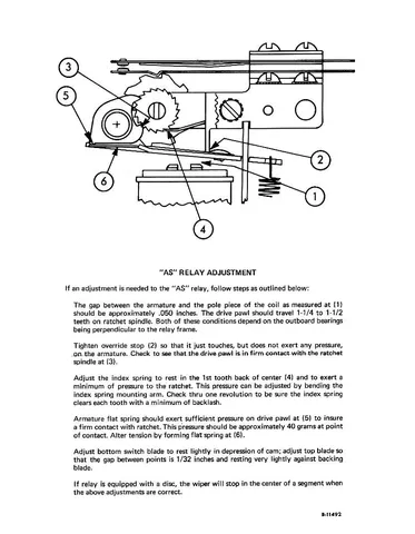 "AS" Relay Adjustment Instructions