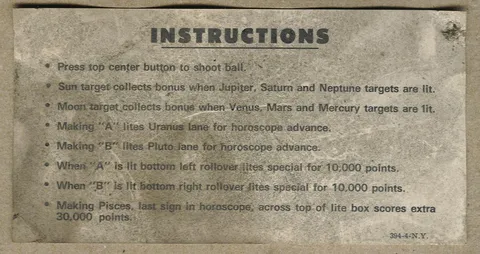 Instruction Card without Same Player Shoots Again*