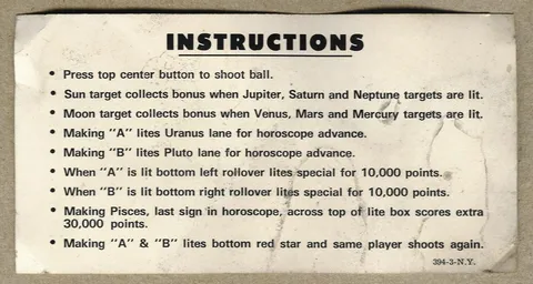 Instruction Card with Same Player Shoots Again*