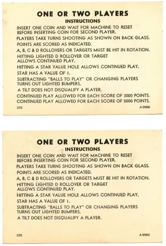 Instruction Cards