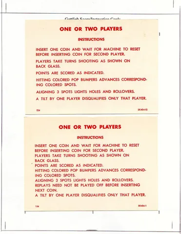 Instruction Cards