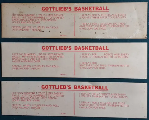Instruction and Score Cards