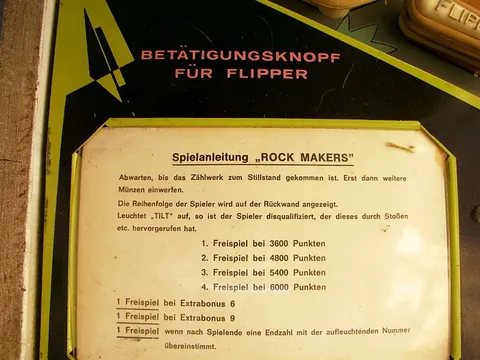 German Instruction Card