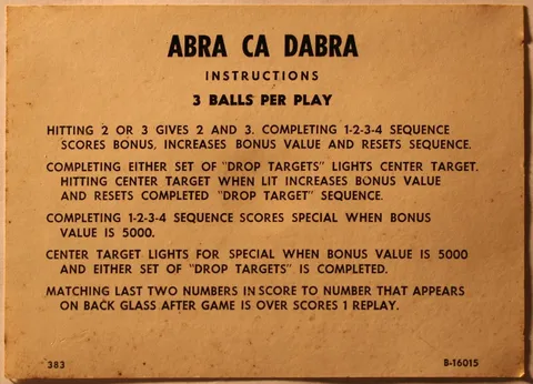 Sample Game - Instruction Card - 3 Balls*
