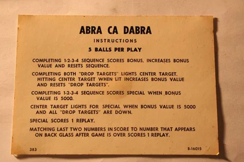 Sample Game - Instruction Card - 5 Balls*