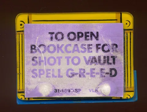 Early Production Game Bookcase Plastic with Sticker*