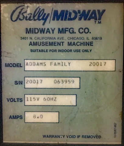 Model Number and Serial Number*
