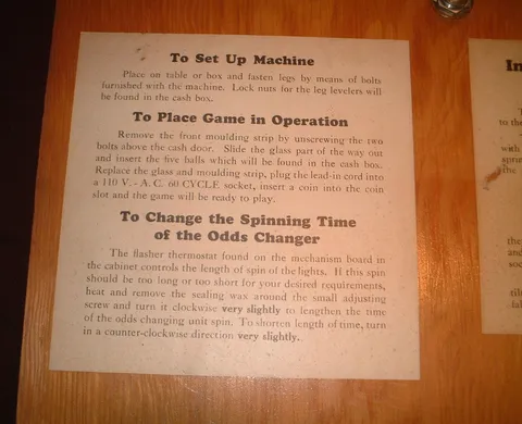 Operator Instructions*