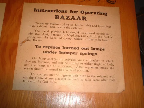 Operator Instructions*