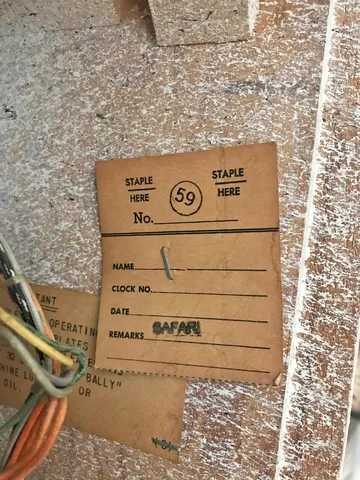 Inside Backbox - Inspection Tag*