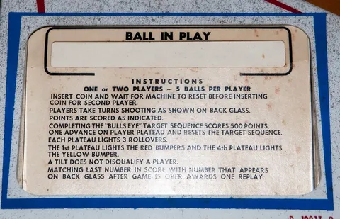 Score Card - 5 Balls