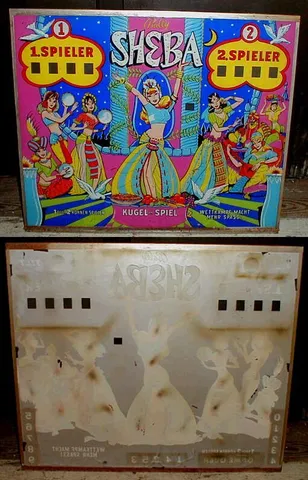 German Backglass - Front And Reverse