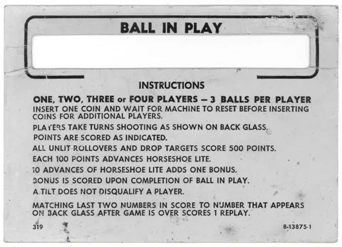 Instruction Card - 3 Ball Play