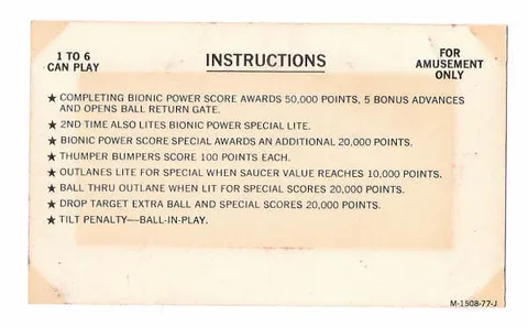 Instruction Card