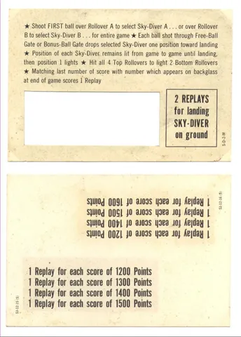 Instruction and Score Card