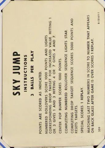 Instruction Card - 3 Ball
