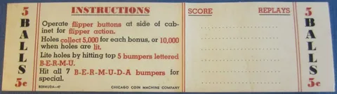 Instruction and Score Card